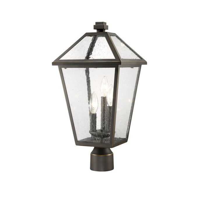 Talbot Rubbed Bronze 3 Light Outdoor Post Mount Fixture | theLightShop