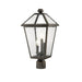 Talbot Rubbed Bronze 3 Light Outdoor Post Mount Fixture | theLightShop