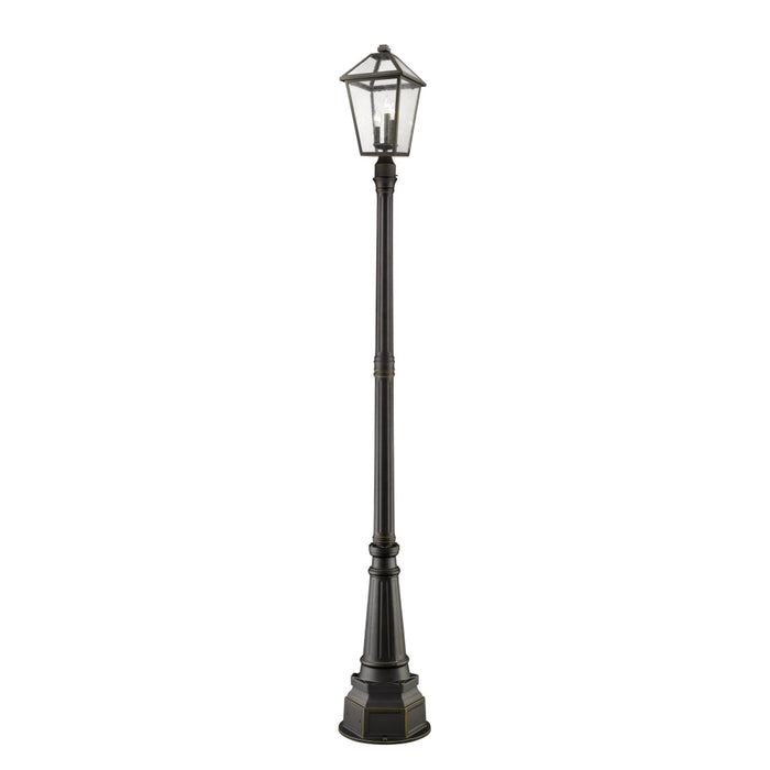 Talbot Rubbed Bronze 3 Light Outdoor Post Mounted Fixture 579PHBR-564P-ORB | theLightShop