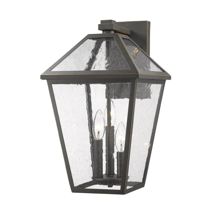 Talbot Rubbed Bronze 3 Light Outdoor Wall Sconce | theLightShop