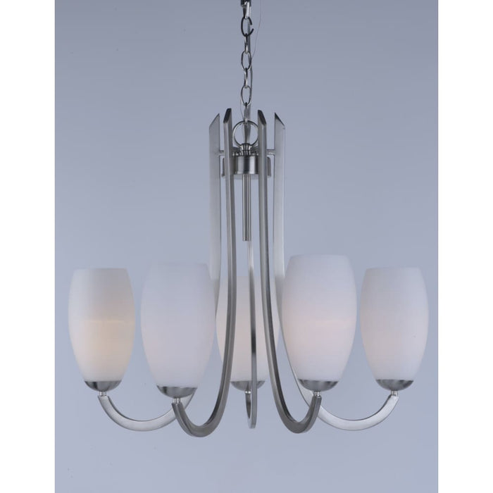 Taylor Satin Nickel Chandelier - Chandeliers