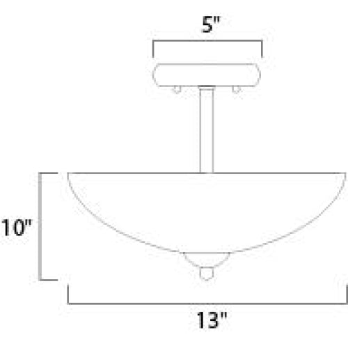 Taylor Textured Black Semi-Flush Mount - Semi-Flushmounts