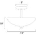 Taylor Textured Black Semi-Flush Mount - Semi-Flushmounts