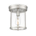 Thayer Brushed Nickel 1 Light Flushmount Z-Lite 742F9-BN | theLightShop