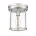 Thayer Brushed Nickel 1 Light Flushmount Z-Lite 742F9-BN | theLightShop
