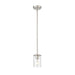 Thayer Brushed Nickel 1 Light Mini-Pendant Z-Lite 742MP-BN | theLightShop