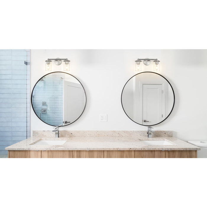 Thayer Brushed Nickel 2 Light Vanity Light Z-Lite 742-2V-BN | theLightShop