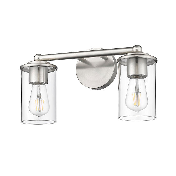 Thayer Brushed Nickel 2 Light Vanity Light Z-Lite 742-2V-BN | theLightShop