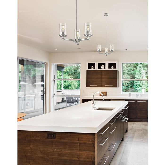Thayer Brushed Nickel 3 Light Chandelier Z-Lite 742-3BN | theLightShop