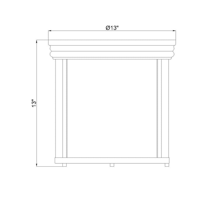 Thayer Brushed Nickel 3 Light Flushmount Z-Lite 742F13-BN | theLightShop