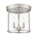 Thayer Brushed Nickel 3 Light Flushmount Z-Lite 742F13-BN | theLightShop