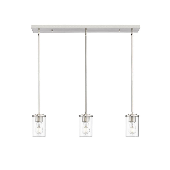 Thayer Brushed Nickel 3 Light Linear Pendant Z-Lite 742MP-3BN | theLightShop