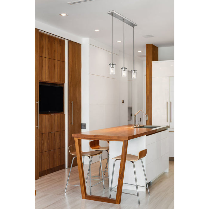 Thayer Brushed Nickel 3 Light Linear Pendant Z-Lite 742MP-3BN | theLightShop