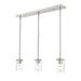 Thayer Brushed Nickel 3 Light Linear Pendant Z-Lite 742MP-3BN | theLightShop