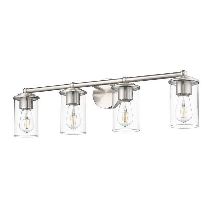 Thayer Brushed Nickel 4 Light Vanity Light Z-Lite 742-4V-BN | theLightShop