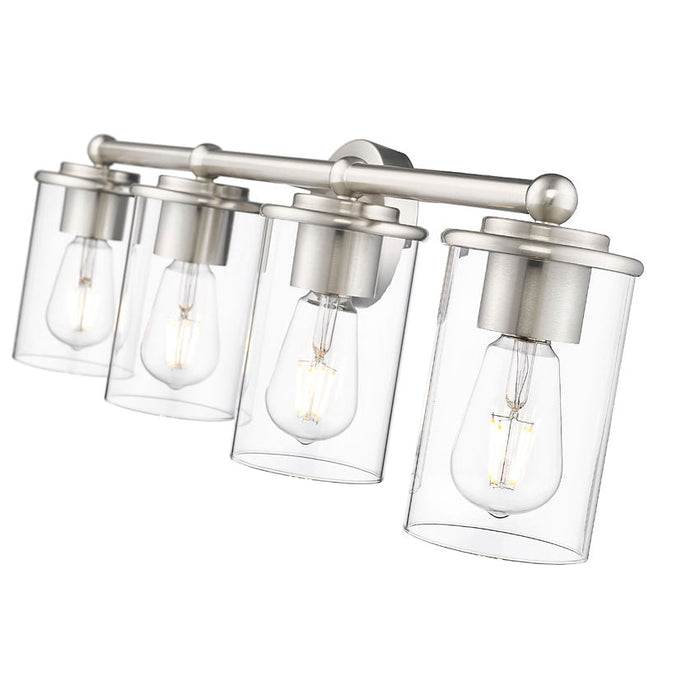 Thayer Brushed Nickel 4 Light Vanity Light Z-Lite 742-4V-BN | theLightShop