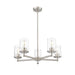 Thayer Brushed Nickel 5 Light Chandelier Z-Lite 742-5BN | theLightShop