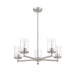 Thayer Brushed Nickel 5 Light Chandelier Z-Lite 742-5BN | theLightShop