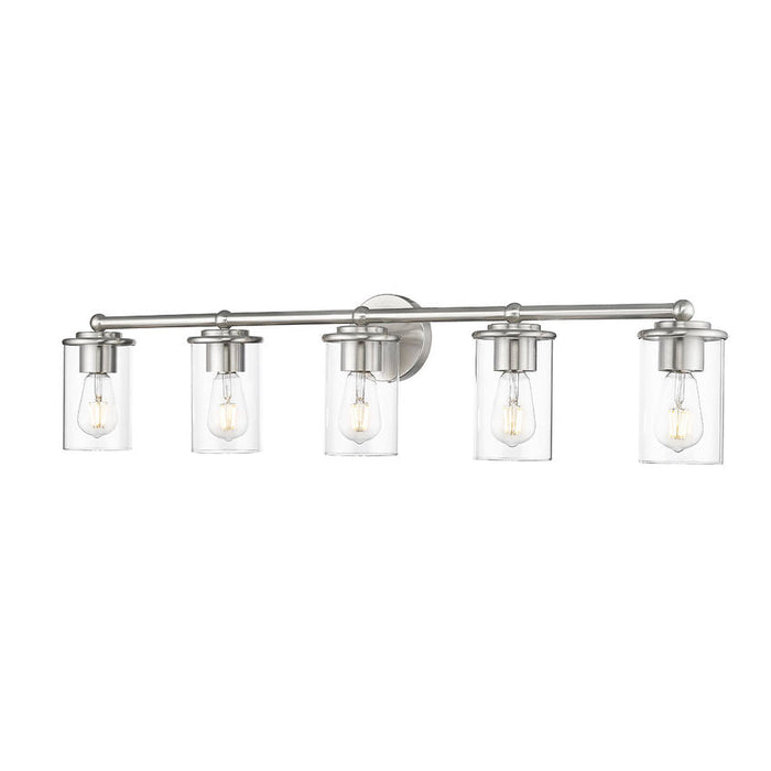 Thayer Brushed Nickel 5 Light Vanity Light Z-Lite 742-5V-BN | theLightShop