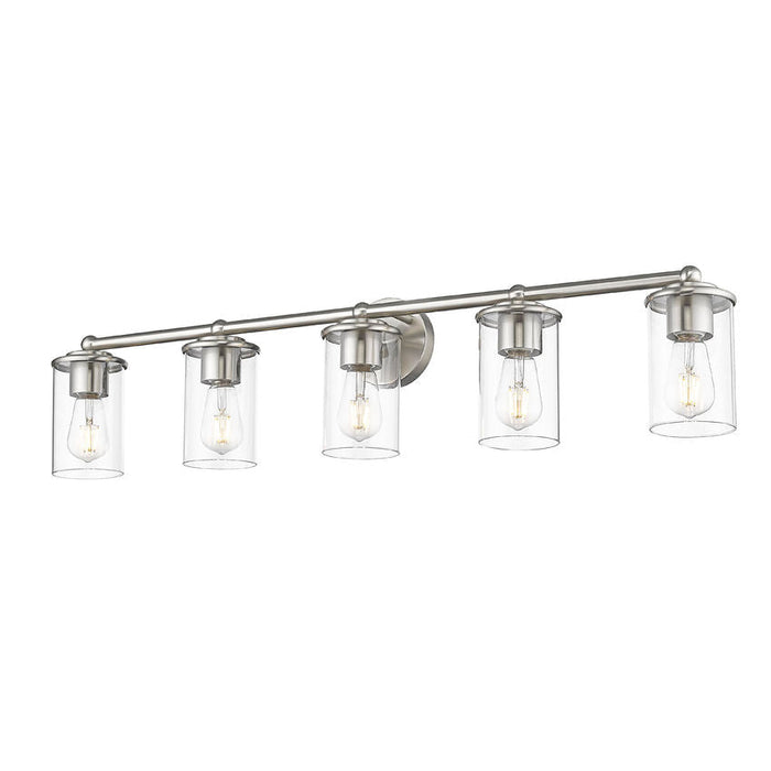 Thayer Brushed Nickel 5 Light Vanity Light Z-Lite 742-5V-BN | theLightShop