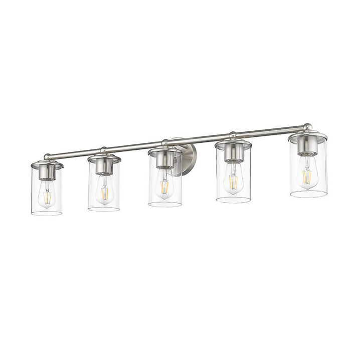 Thayer Brushed Nickel 5 Light Vanity Light Z-Lite 742-5V-BN | theLightShop