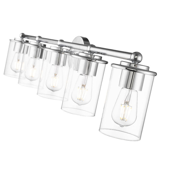 Thayer Chrome 5 Light Vanity Light Z-Lite 742-5V-CH | theLightShop