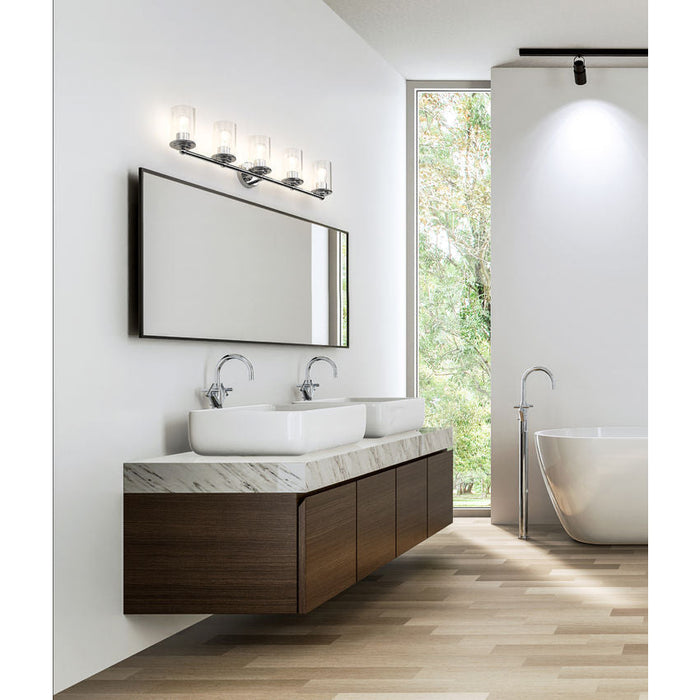 Thayer Chrome 5 Light Vanity Light Z-Lite 742-5V-CH | theLightShop
