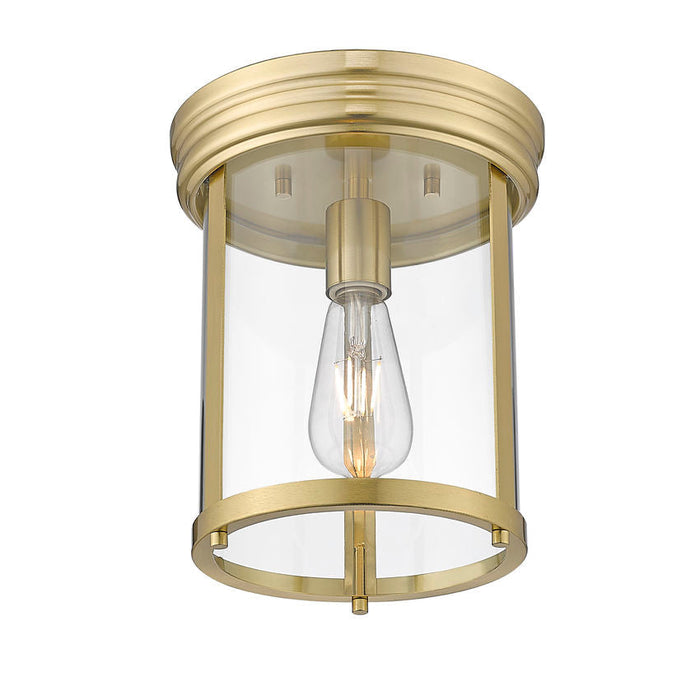 Thayer Luxe Gold 1 Light Flushmount Z-Lite 742F9-LG | theLightShop
