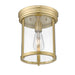 Thayer Luxe Gold 1 Light Flushmount Z-Lite 742F9-LG | theLightShop