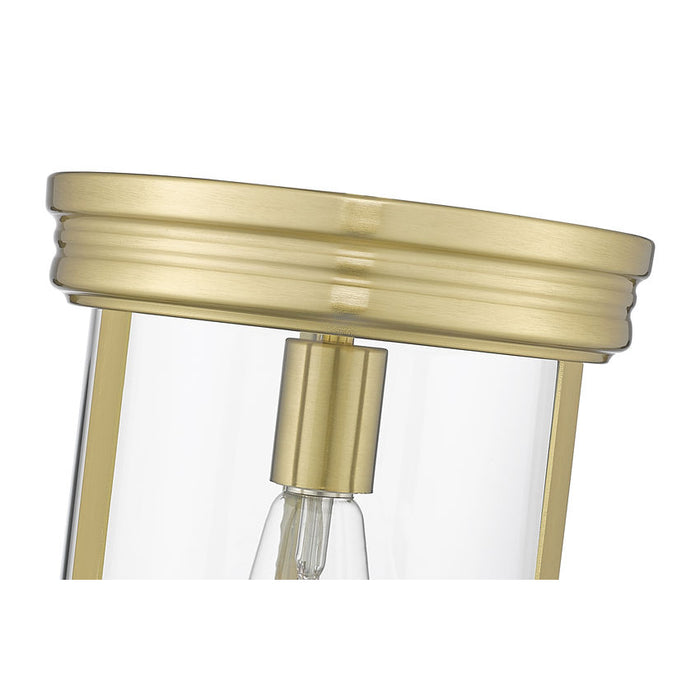 Thayer Luxe Gold 1 Light Flushmount Z-Lite 742F9-LG | theLightShop
