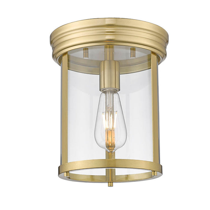 Thayer Luxe Gold 1 Light Flushmount Z-Lite 742F9-LG | theLightShop