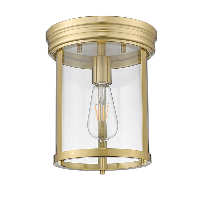 Thayer Luxe Gold 1 Light Flushmount Z-Lite 742F9-LG | theLightShop