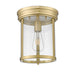 Thayer Luxe Gold 1 Light Flushmount Z-Lite 742F9-LG | theLightShop