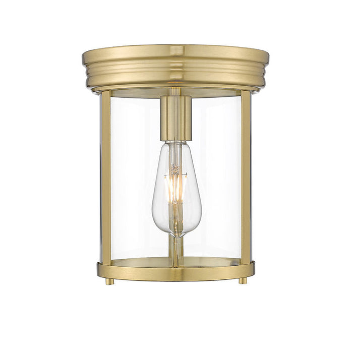 Thayer Luxe Gold 1 Light Flushmount Z-Lite 742F9-LG | theLightShop