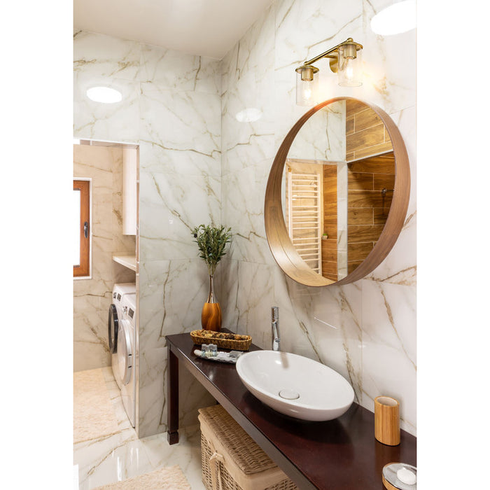 Thayer Luxe Gold 2 Light Vanity Light Z-Lite 742-2V-LG | theLightShop