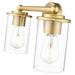 Thayer Luxe Gold 2 Light Vanity Light Z-Lite 742-2V-LG | theLightShop