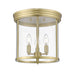 Thayer Luxe Gold 3 Light Flushmount Z-Lite 742F13-LG | theLightShop
