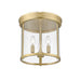 Thayer Luxe Gold 3 Light Flushmount Z-Lite 742F13-LG | theLightShop
