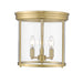 Thayer Luxe Gold 3 Light Flushmount Z-Lite 742F13-LG | theLightShop