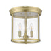 Thayer Luxe Gold 3 Light Flushmount Z-Lite 742F13-LG | theLightShop