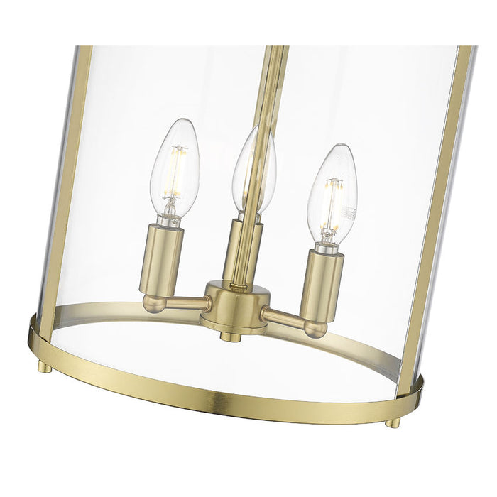 Thayer Luxe Gold 3 Light Flushmount Z-Lite 742F13-LG | theLightShop