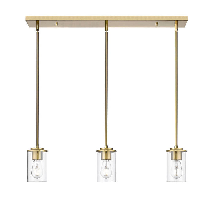 Thayer Luxe Gold 3 Light Linear Pendant Z-Lite 742MP-3LG | theLightShop