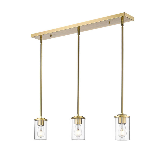 Thayer Luxe Gold 3 Light Linear Pendant Z-Lite 742MP-3LG | theLightShop