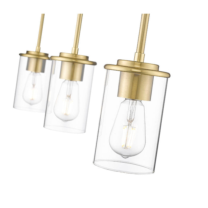 Thayer Luxe Gold 3 Light Linear Pendant Z-Lite 742MP-3LG | theLightShop
