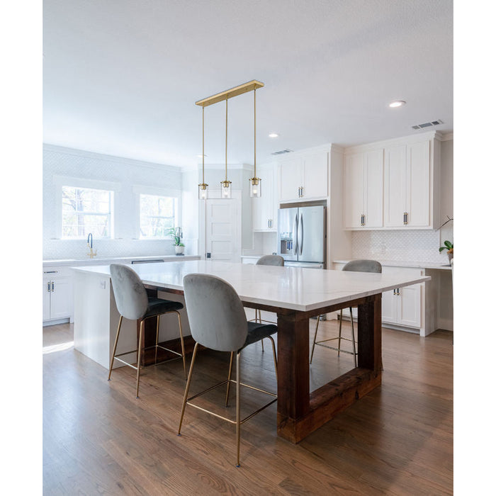 Thayer Luxe Gold 3 Light Linear Pendant Z-Lite 742MP-3LG | theLightShop