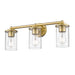 Thayer Luxe Gold 3 Light Vanity Light Z-Lite 742-3V-LG | theLightShop
