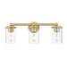 Thayer Luxe Gold 3 Light Vanity Light Z-Lite 742-3V-LG | theLightShop