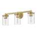 Thayer Luxe Gold 3 Light Vanity Light Z-Lite 742-3V-LG | theLightShop