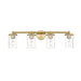 Thayer Luxe Gold 4 Light Vanity Light Z-Lite 742-4V-LG | theLightShop