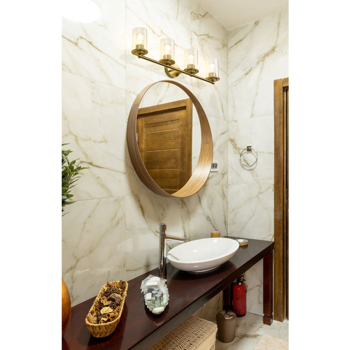 Thayer Luxe Gold 4 Light Vanity Light Z-Lite 742-4V-LG | theLightShop